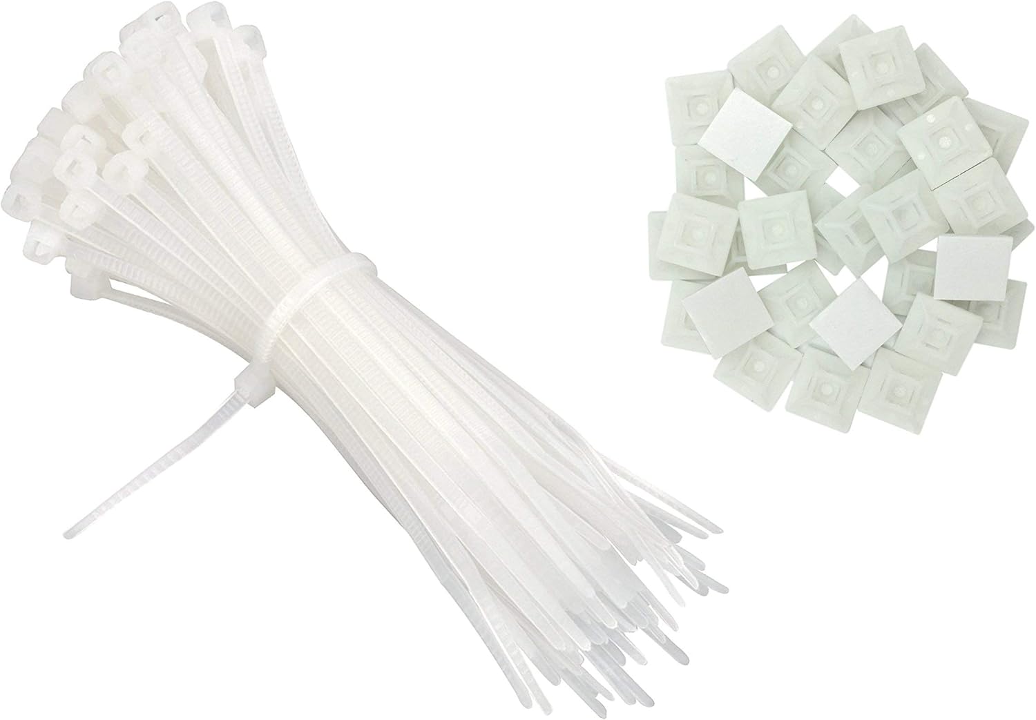 intervisio Zip Ties Wrap Nylon Cord 200mm x 2.5 mm, 100 Pieces + Cable