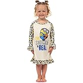 INTIMO Despicable Me Toddler Girls' Minions Snuggle Sleep Pajama Dress Nightgown