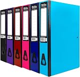 ED Pukka Foolscap Glossy Box Files with Document Clip 70mm Blue view 4