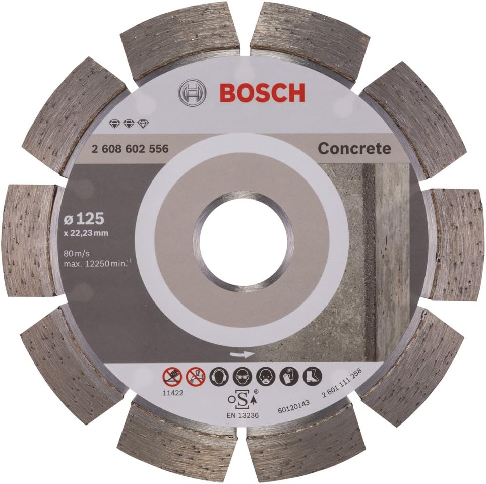 Bosch 2608602556 Diamond Cutting Disc Expert for Concrete, 125 mm