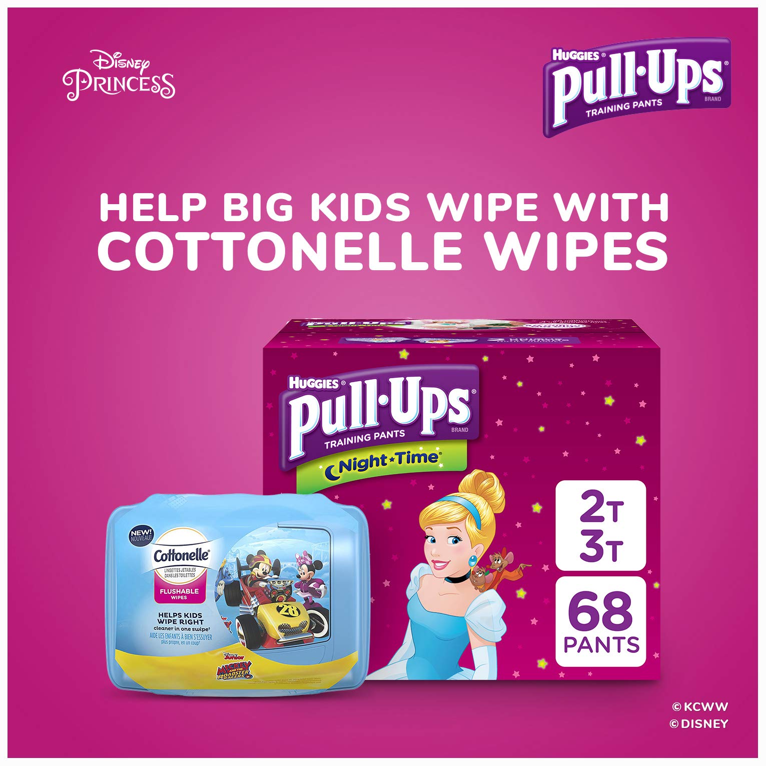 PullUps NightTime Potty Training Pants For Girls, 2T3T (1834 Lb