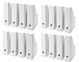 Homerite White Magazine File Organizer Storage Box