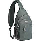WATERFLY Small Crossbody Sling Bag: RFID Sling Backpack Chest Bag Travel Shoulder Multiple Pockets Hiking Daypack for Man Wom