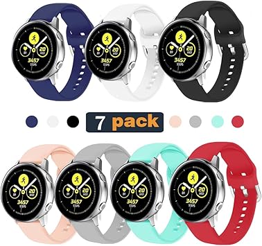 Amazon Com Hswai Compatible With Samsung Galaxy Watch 3 Bands 41mm Galaxy Watch Active 2 Bands 40mm 44mm Galaxy Watch Active Bands Galaxy Watch 42mm Bands 7 Colors Electronics