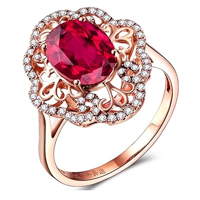 Epinki 18k Or Bague Creux Fleurs Forme Femme Engagement