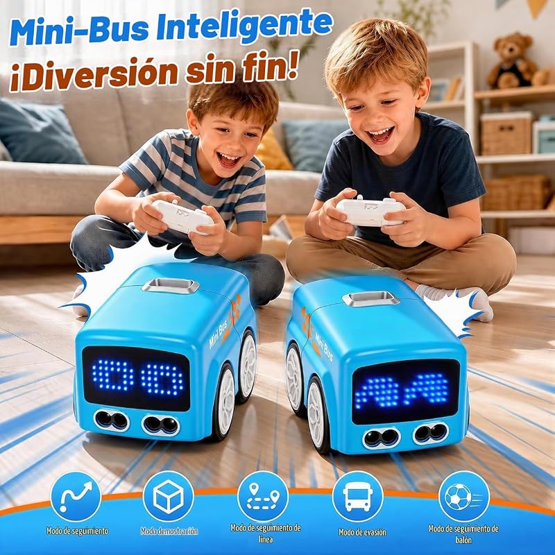 Magic Mini RC Bus con secuencia de gestos, modo de escape y función de línea