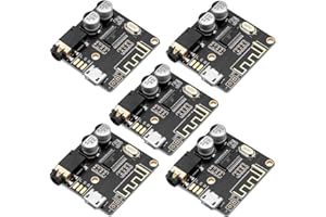 Beuiouer 5pcs Bluetooth Audio Receiver Board BT 5.0 Stereo Audio Amplifier 3.7-5V DIY Car Speaker Amplifier