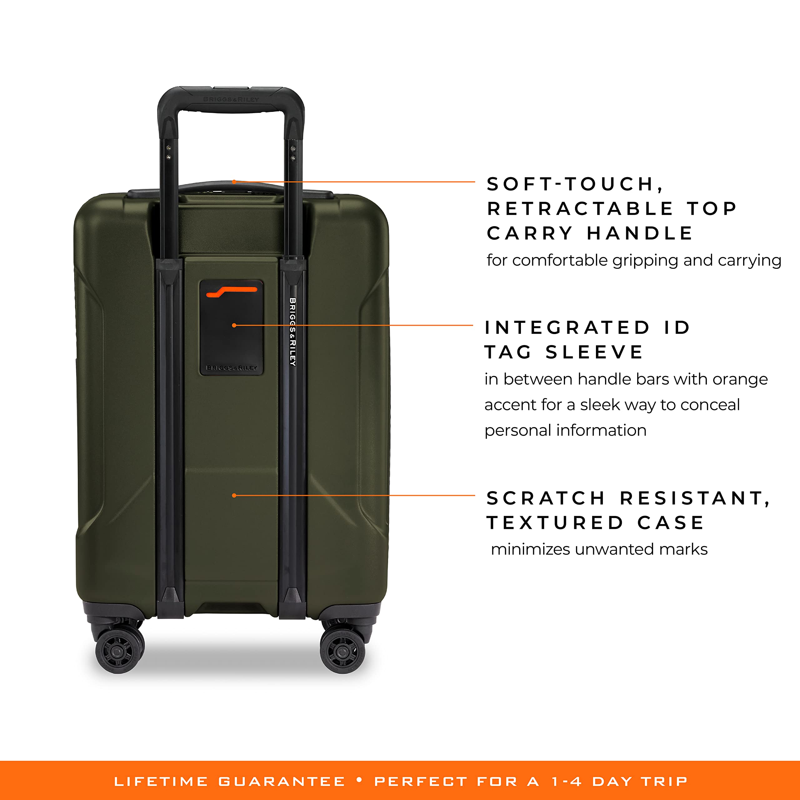 Briggs & Riley Torq 2.0 4 Wheel Lightweight Hardside Case, Green, Briggs & Riley Torq 2.0 International Carry-on Spinner, 53.5 cm, 38 L, Green (Hunter)