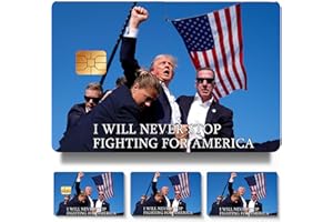 KnowonK Donald Trump Rally attack 2024 Credit Card Sticker,Debit Card Sticker,Transportation Card,4 PSC,trump credit card skin decal Debit Card Sticker Trump Shoting(Trump Rally Sticker)