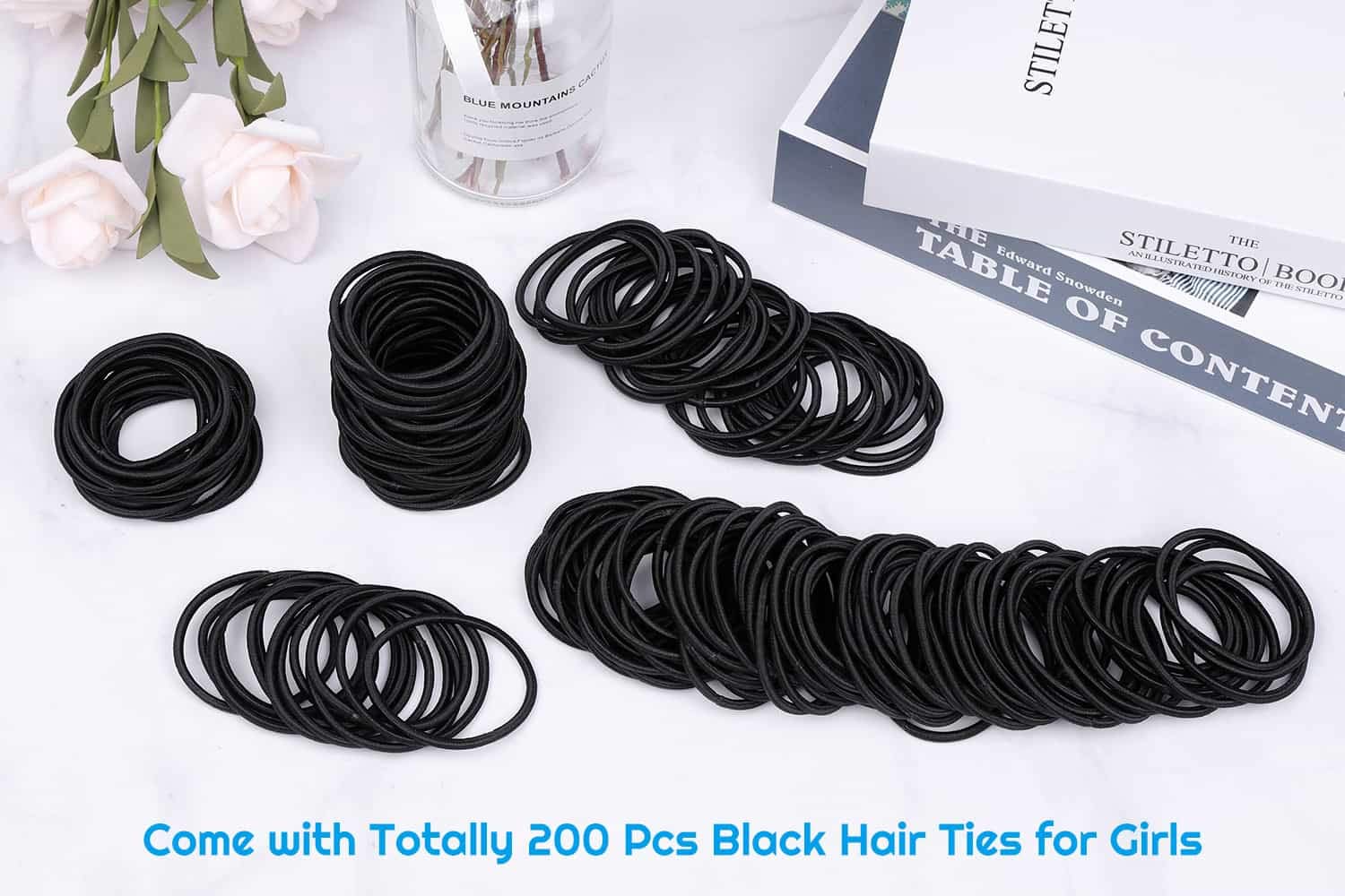 Amazon Com Black Hair Ties Shynek 200pcs Bulk Hair Ties