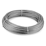 LEXININ 3/16 Inch x 98 Feet Wire Rope Cable, 5mm