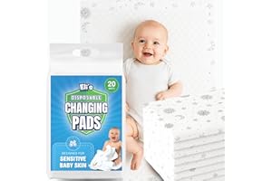 Eli with Love Disposable Baby Changing Pads - Soft, Waterproof & Leakproof Liners Absorbent Underpads - Large Travel Size Diaper Changing Mat for Home, Car, Diaper Bag - (20 Pack, Boho)