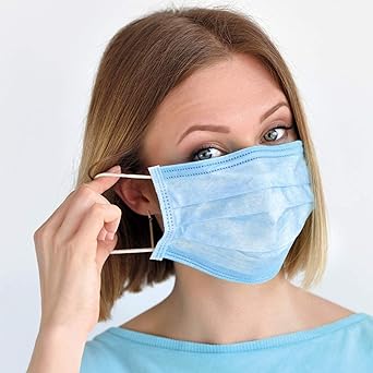 Download Free Sansin 50 Pcs Pack Disposable Face Mask Comfort Breathable 3 Ply Amazon Co Uk Business Industry Science PSD Mockup Template