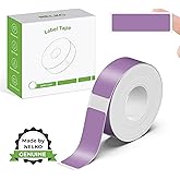 Nelko Genuine P21 Label Maker Tape, Adapted Label Print Paper, 14x40mm (0.55"x1.57"), Standard Laminated Labeling Replacement, Multipurpose of P21 Label Maker, 180 Tapes/Roll, 1 Roll, Dark Purple