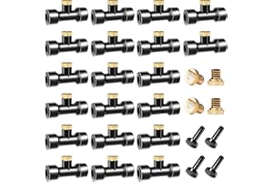 CUREDER Misting Nozzles Kit Include 24 Pcs Misting nozzle 20 Pcs Misting 4 Pcs Plug nozzle tees for Outdoor Spray Cooling System (48 Pieces)