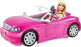 Barbie Sparkly Pink 2-Seater Convertible Car & Doll Playset DJR55
