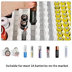 Battery Organizer Storage Case with Tester