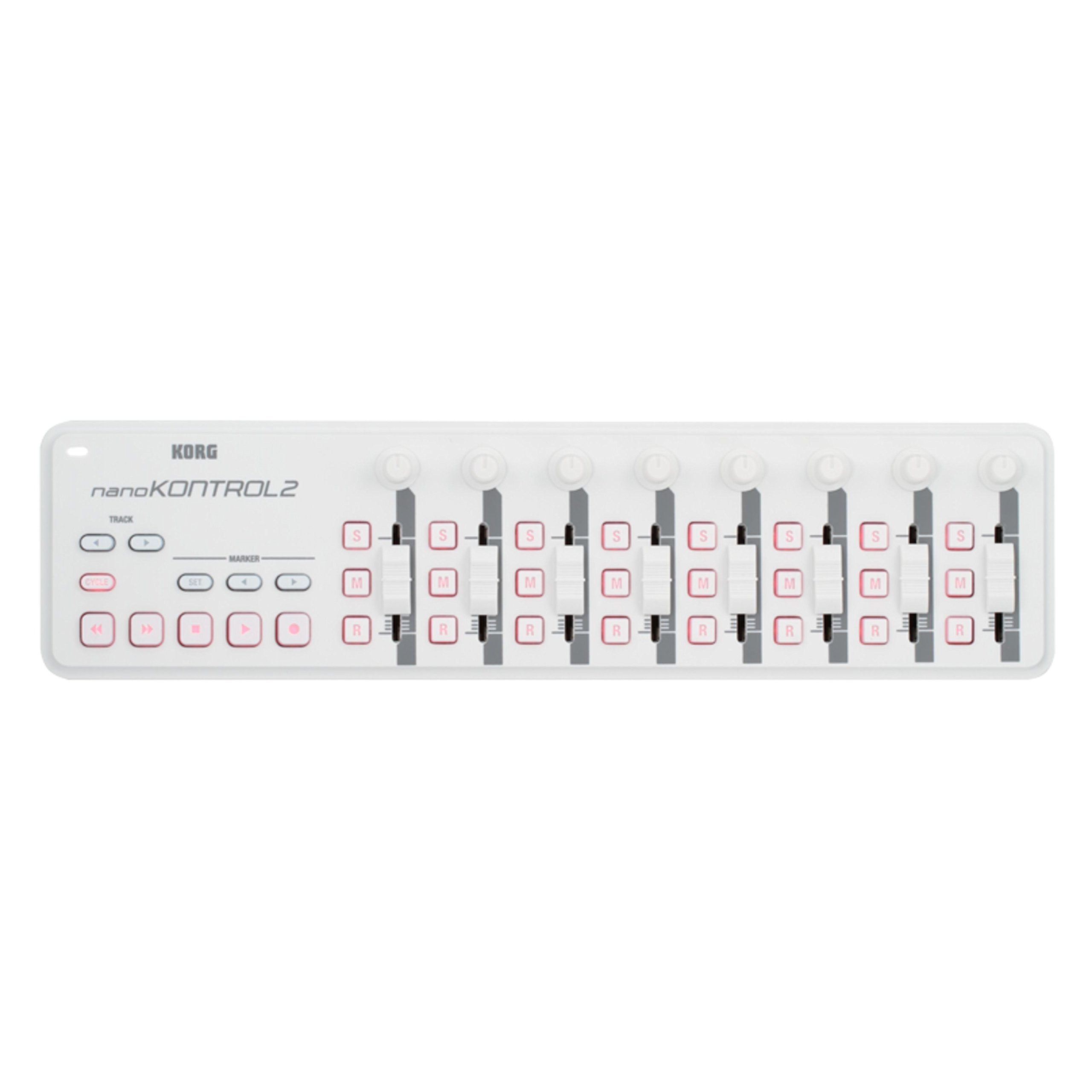 Korg - nanoKONTROL2 - Slimline USB MIDI Controller - White