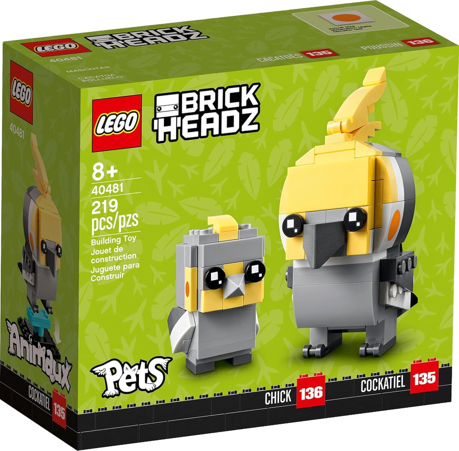 LEGO BrickHeadz Cockatiel Bird Set 40481