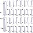 Jetec Plastic Head Double Pins Bed Skirt Holding Pins White Furniture Chair Leg Brooch Glide Nails Holding Brooch for Slipcovers and Bedskirts(30 Pieces)
