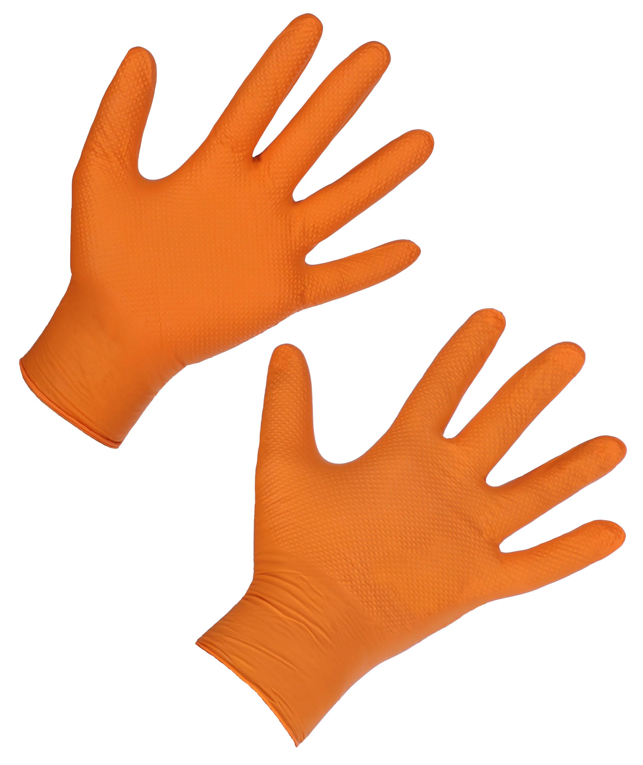 Keron X-Grip Nitrile Disposable Gloves 240 mm Pack of 50 Orange