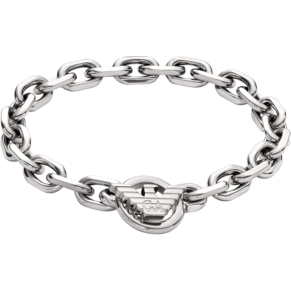 Amazon.com: Emporio Armani Men's Stainless Steel ID Bracelet