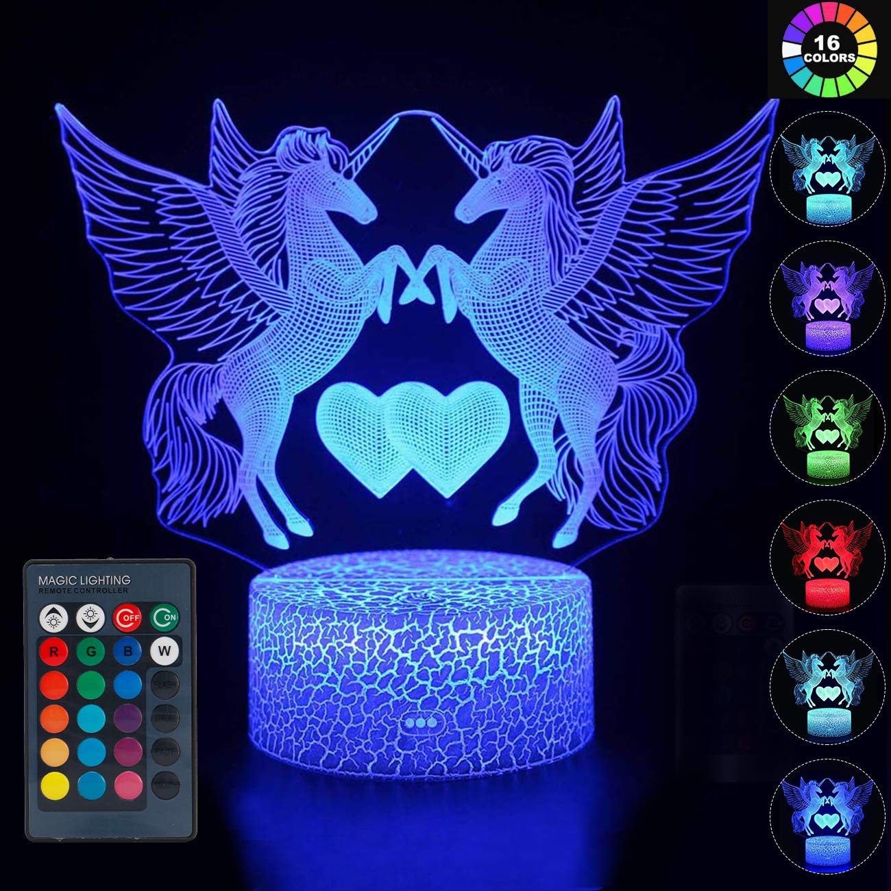 Bfywb Toys For 2 10 Year Old Girls 3d Led Night Light For Kids Unicorn Toys For 3 12 Year Old Girl Christmas Birthday Unicorn Gifts For 2 8 Year Old