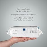 ABENA Moist Skin Cleansing Wipes 18x20cm Refill Pack 80 Pcs Asthma Allergy view 3