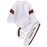 Hihosdor Newborn Boy Outfits Knit Long Sleeve Romper Pants Set Fall Winter Baby Boy Clothes 0 3 6 9 12 Months