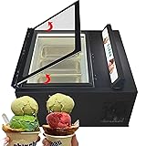 Wixkix Gelato Display Showcase, Hard Ice Cream
