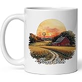 Iowa State Ceramic Coffee Mug 11oz Hawkeye State – Tea Coffee Mug with Comfortable Grip – Unique Travel Gift Cup for Office or Home – Vibrant Long-Lasting Print ID44991