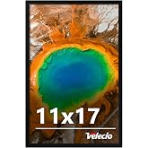 Veleclo 11x17 Picture Frame for Wall Display, 11x17 Black Picture Frame with Shatter Resistant Plexiglass, Stable and Sturdy 11 x 17 Poster Frame for Wall Display, Handpicked Gift Collection, 1 Pack