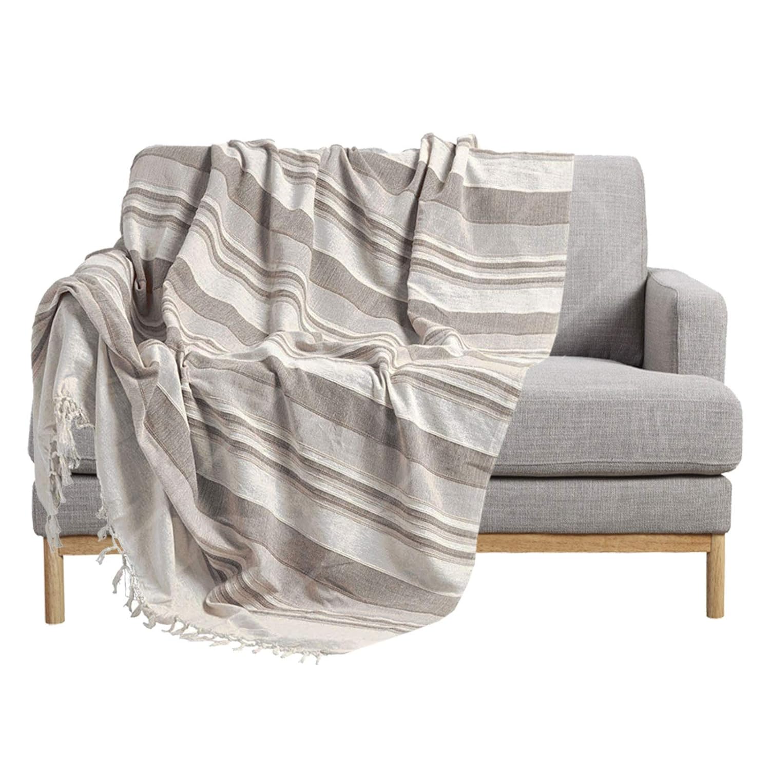 Qpc Direct Broad Stripe 100 Cotton Handmade Chair Sofa Couch