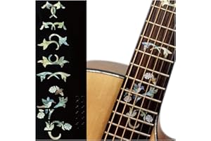 INLAYSTICKERS Fretboard Markers Inlay Stickers Decals for Guitars - Winding Vine w/Bird