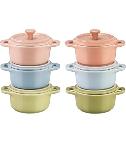 Amazon.com: Staub 40511-098 Square Cocotte Pair, Cherry, 3.1