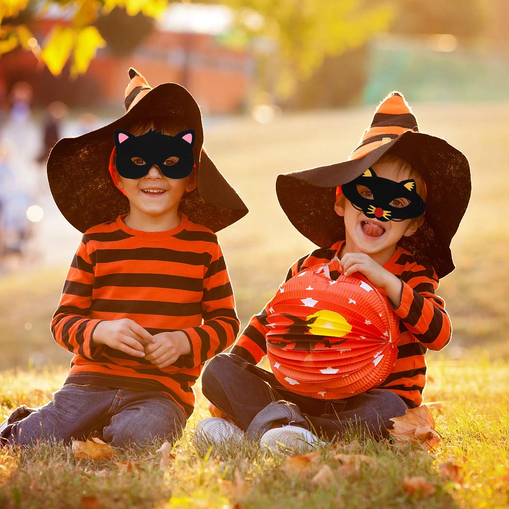 Halloween Mask Decorative Pumpkin Pirate Skeleton Head Felt Cosplay Mask Masquerade Mask for Kids (10 pics)