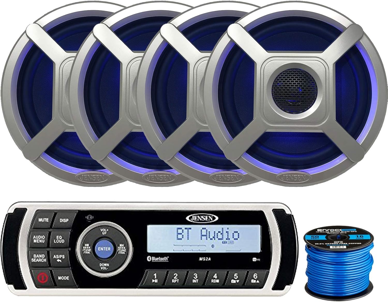 Amazon.com: Jensen MS2ARTL AM/FM/USB Bluetooth Stereo w/App Control - 4