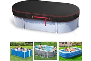 HOLDCOVER Pool Cover for Oval Pool, 12x18 ft Solar Covers for above Ground Pools, Stock Tank Pool Cover Protector with Pool Cover Accessories, Hot Tub Cover Ideal for Waterproof and Dustproof