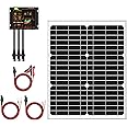 SUNER POWER 12V Solar Panel Kit 20W, High Efficiency 20 Watt Solar Panel + Waterproof 10A Charge Controller, Solar Battery Trickle Charger Maintainer for Boat Car RV Motorcycle Marine Automotive