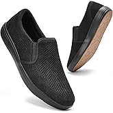 Puxowe Slip on Shoes for Men Walking Shoes Hands Free Breathable Slip on Sneakers with Arch Support Comfortable Soft Shoes for Men Walking Travel