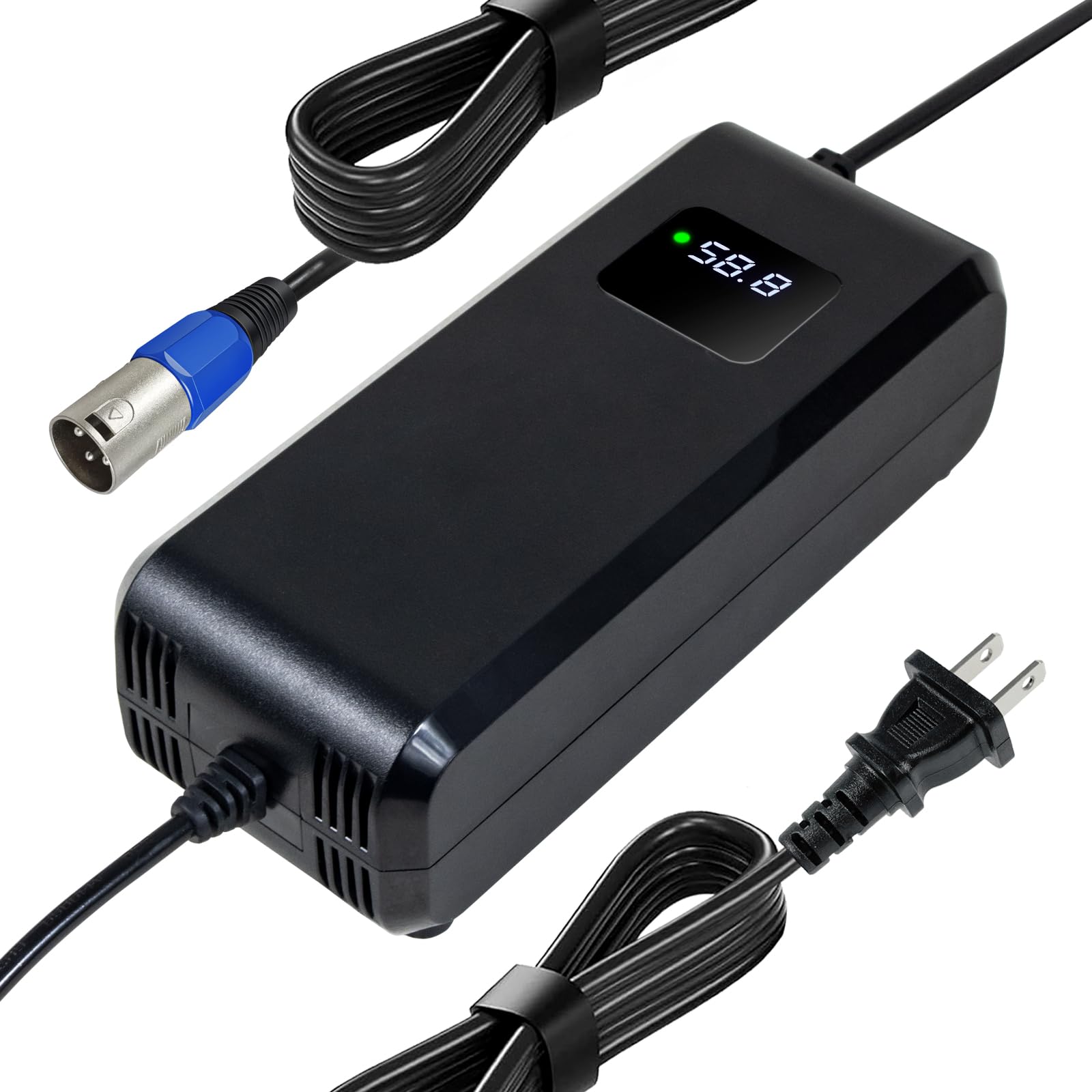Photo 1 of Yzpower 52v hium Battery Charger 58.8V 4A Power Charger Adapter Smart Rapid Charger with Display for 14S 50.4V 51.8V 52V Li-ion Battery Pack (4A(3 PIN XL) R)