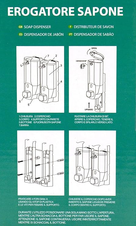 recipiente elegante para docciaschiuma Shampoo gris dispensador jabón