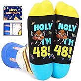 HAPPYPOP Birthday Gift Ideas - 50th Birthday Gifts for Women Man Her Him, Funny Bday Socks