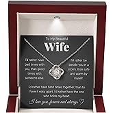 Birthday Gifts for Wife from Husband | Soulmate Necklace with Heartfelt Message Card & Box | Anniversary, Birthday, Christmas or Valentine’s Day Gift for Girlfriend, Fiancée