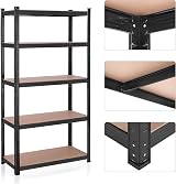 SONGMICS 5-Tier Steel Shelving Unit 875 kg 40 x 90 x 180 cm Black GLR040B01 view 4