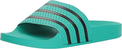 green adilette slides