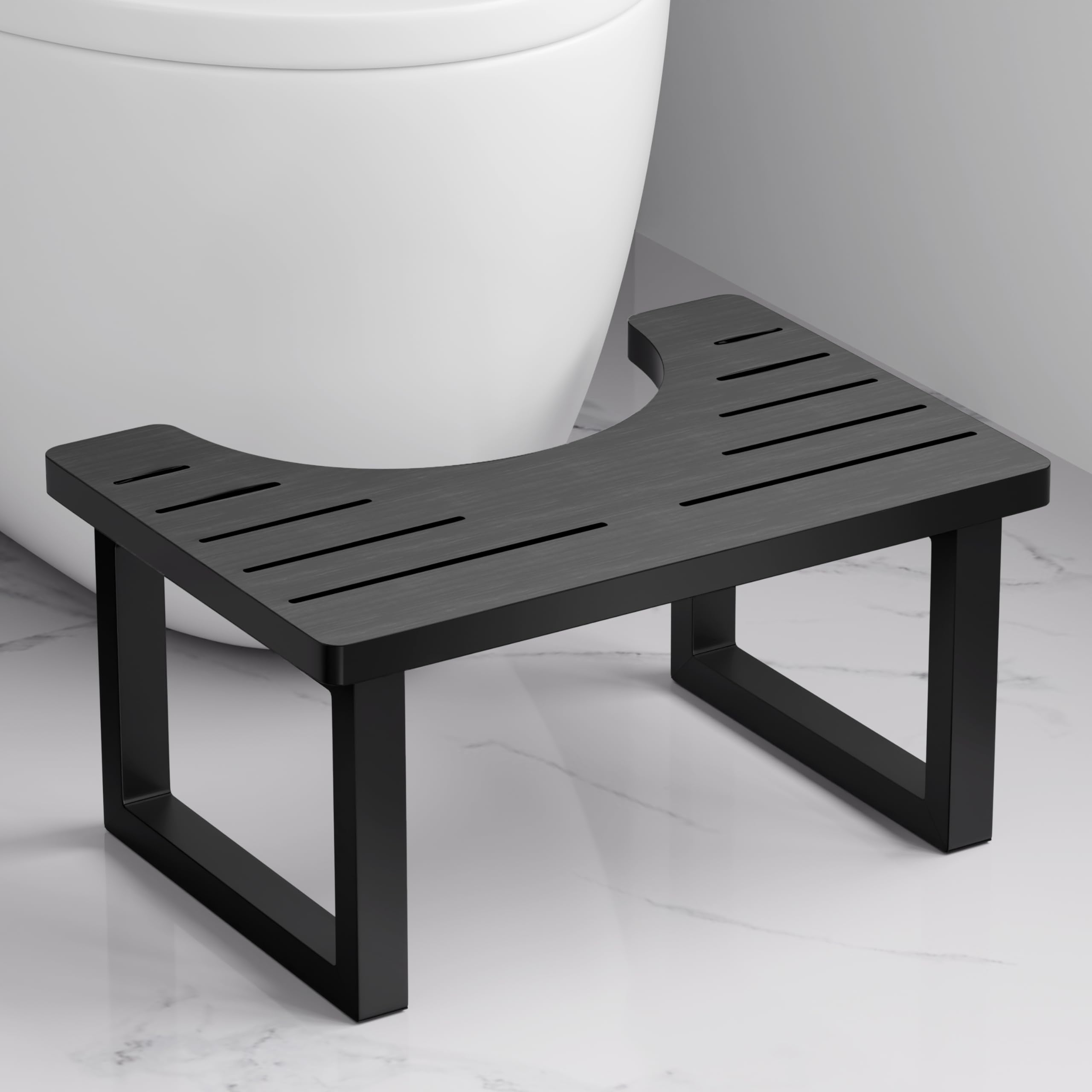 NomNest Squatting Toilet Stool, 7 Inch Bamboo Potty Stool for Adults ...