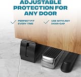 STRONGEST HOME Heavy Duty Door Stopper 3 in Adjustable Non-Slip Chrome view 3