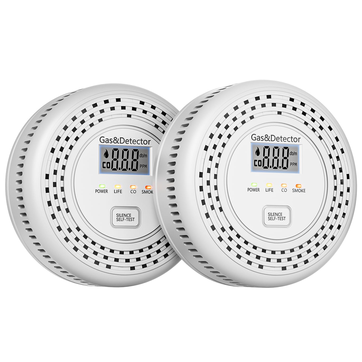 Photo 1 of 2-Pack  Detector Carbon Monoxide Detector Combo,Combination Smoke and Carbon Monoxide Detector with Display,Essential CO Alarm with Battery