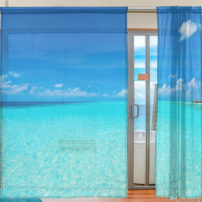 Get Rideaux de la cuisine sur le theme de la plage For Android Free